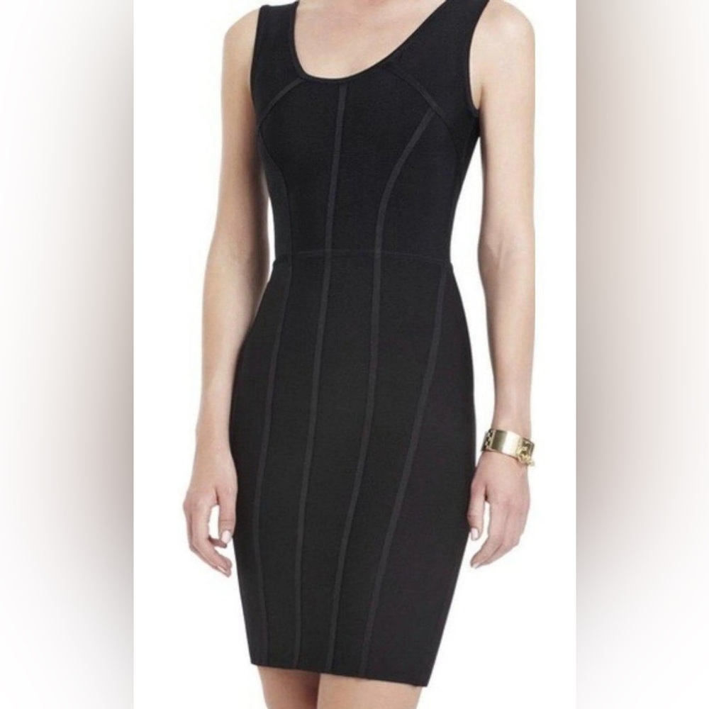 BCBGMAXAZRIA McKenna Black Bodycon Sheet Dress